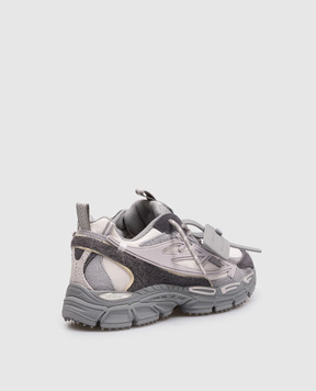 Off-White Серые комбинированные кроссовки Be Right Back с логотипом OWIA289F25LEA001