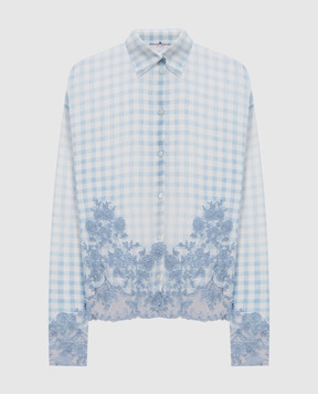 Ermanno Scervino Блуза із шовку в клітинку D482K317APWCF