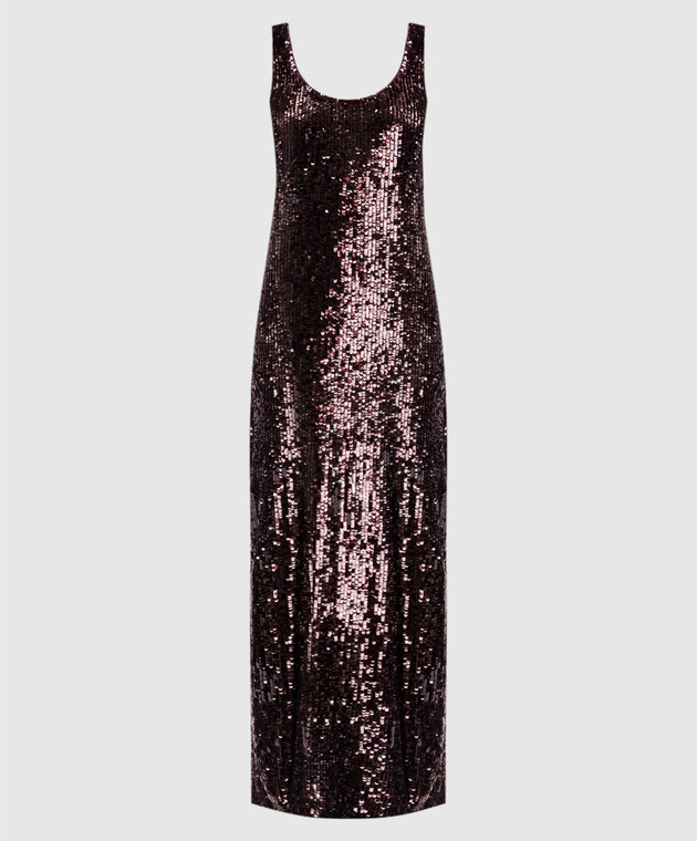 Simkhai Бордовое платье макси Bex в пайетке 5261192SS