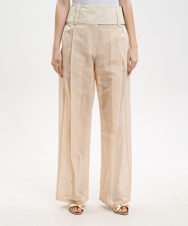 Max Mara Sportmax Бежеві штани FERITO SPSFERITO зображення 3