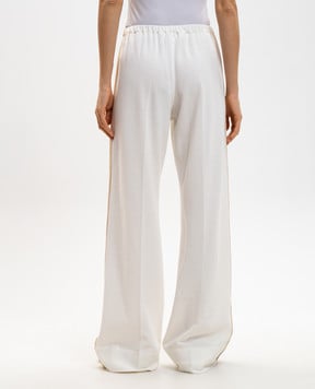 Palm Angels s Білі спортивні штани з лампасами PWCJ016F24FAB001