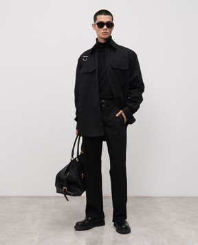 Alexander McQueen Черная рубашка Harness 838500QSAA9