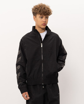 Off-White Чорна вітровка з принтом 44MBD05RF26F001001