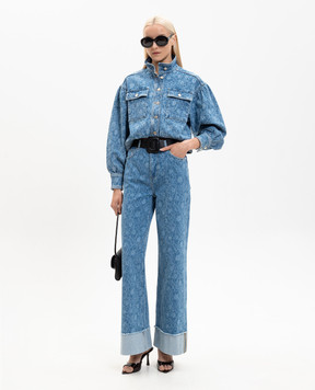 Christy Lynn Синяя джинсовая куртка Monroe в цветочный принт CLJ77F116