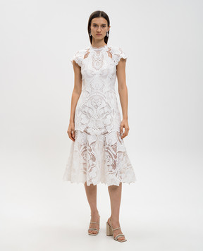 Simkhai Белое платье миди Laura из кружева SI1099H