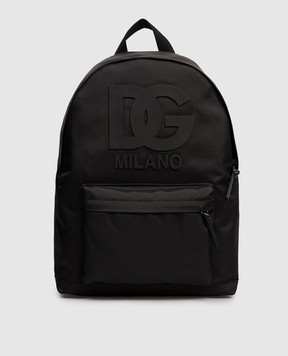 Dolce&Gabbana Дитячий чорний рюкзак з аплікацією DG EM0074AM224