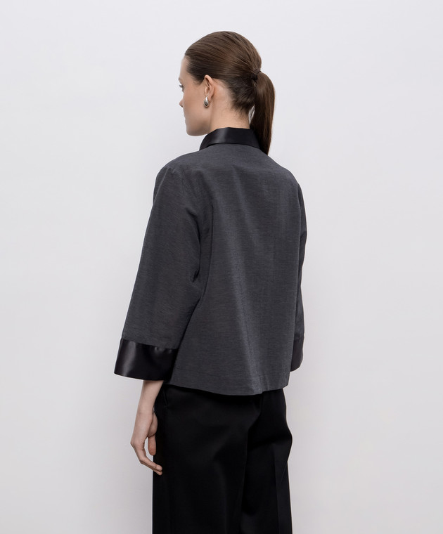 Peserico Сіра блуза прямого крою A06315A8867 зображення 4