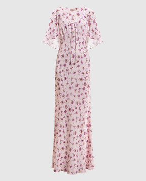 Twinset Рожева сукня максі в квітковий принт 261TP210A