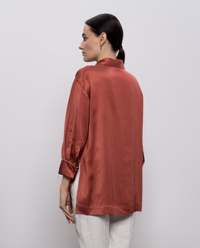 Peserico Красная блуза с цепочкой мониль A0640106638