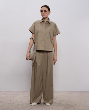 Peserico Штани кольору хакі з ланцюжком моніль A0468301979