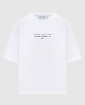 Off-White Белая футболка с принтом Statement 2AA124S26JER006