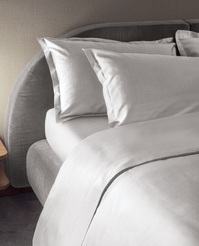 Fazzini Білий сатиновий комплект постільної білизни TRECENTO TRCCOCO240X220QA