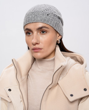 Peserico Сіра шапка з вовною альпаки S36208F039252A