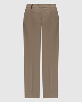 Peserico Штани кольору хакі з патчем A04718J001953