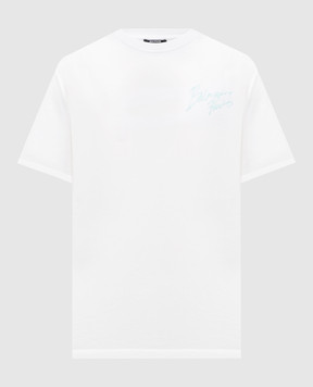 Balmain Біла футболка з логотипом GH1EG000BD40