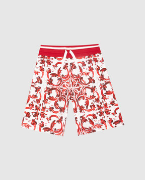 Dolce&Gabbana Дитячі шорти в принт Майоліка L4JQR4II7KU814