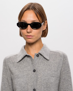 Saint Laurent Черные солнцезащитные очки Rim A003D0Y9956