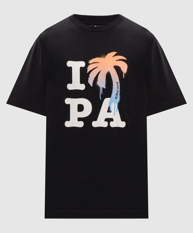 Черная футболка с принтом I Love PA