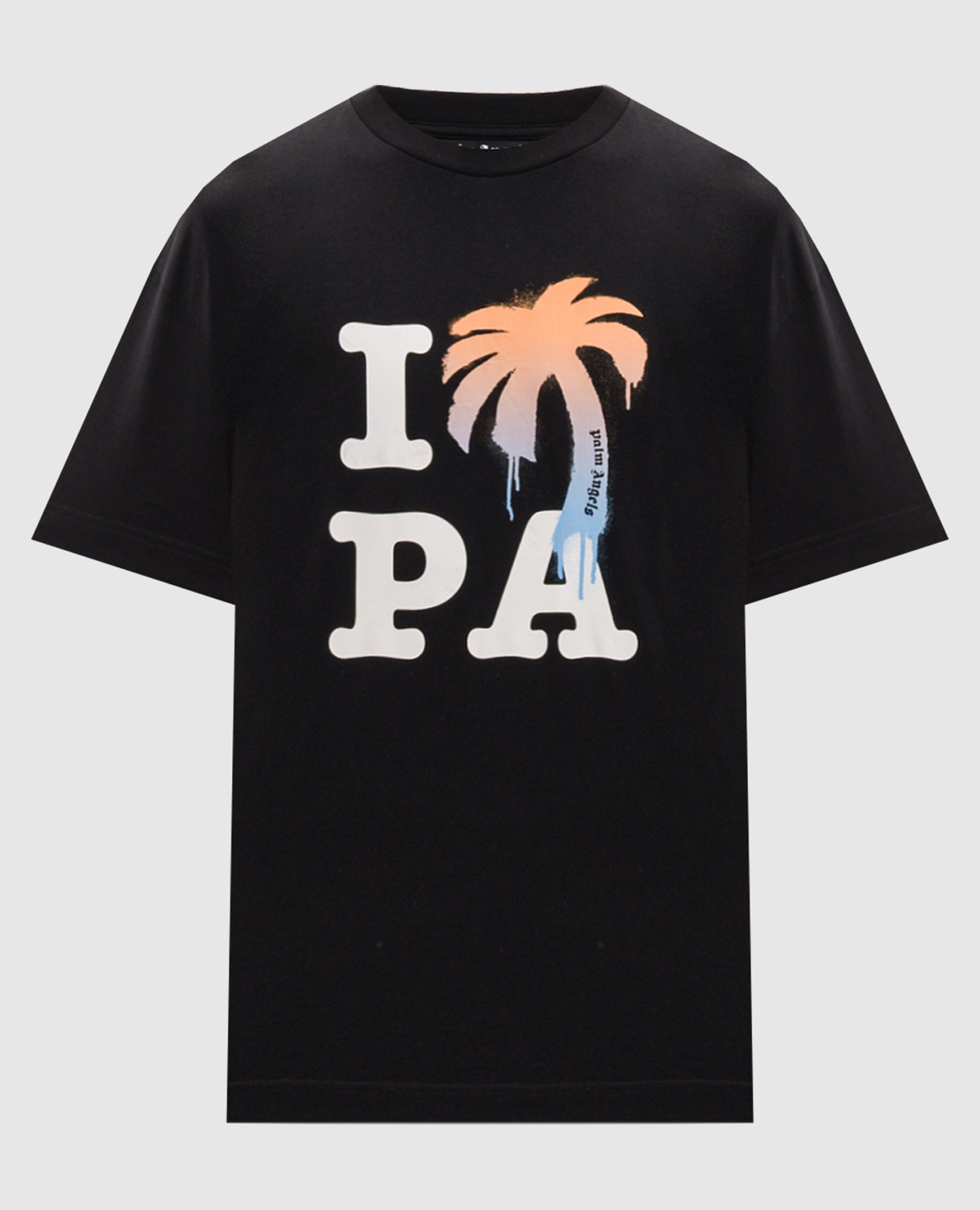 Черная футболка с принтом I Love PA
