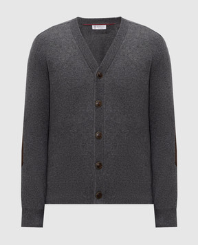 Brunello Cucinelli Сірий кардиган з кашеміру M22709806
