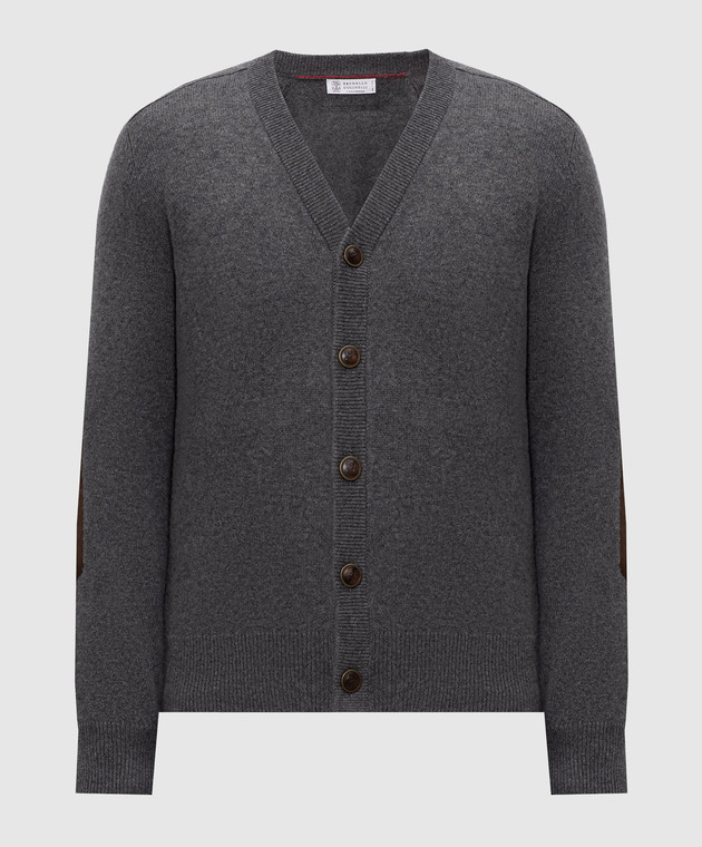 Brunello Cucinelli Серый кардиган из кашемира M22709806