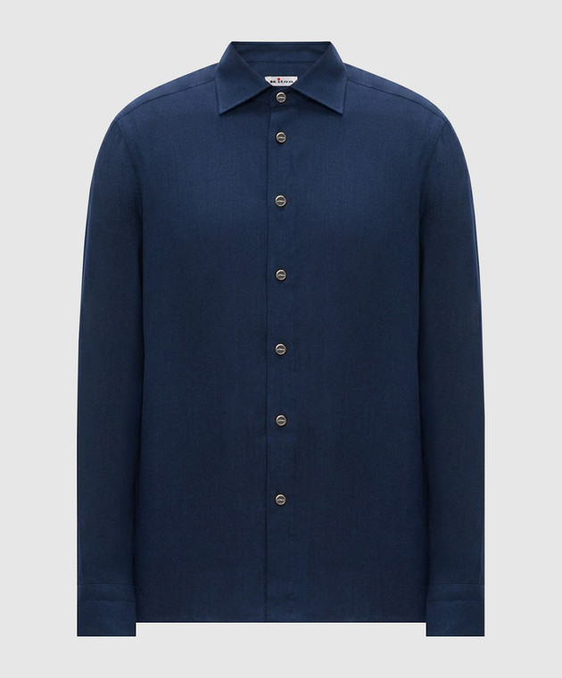 Kiton Синяя рубашка UMCNERHH09888