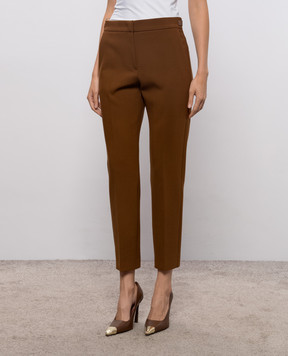 Max Mara Коричневі штани ACINO з вовни MXMACINO
