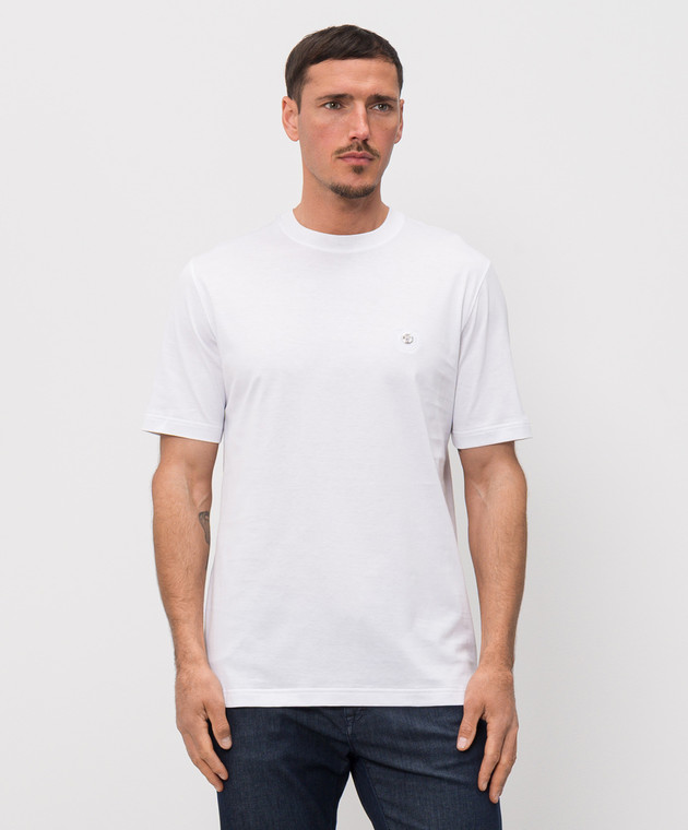 Castangia dal 1850 Біла футболка з монограмою TSDM18F25 зображення 3