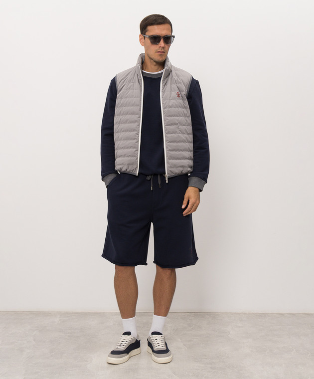 Brunello Cucinelli Синие шорты с вышивкой MM8263389G изображение 2