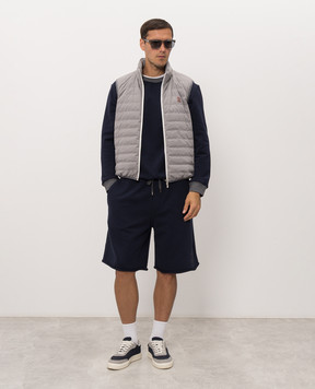 Brunello Cucinelli Сині шорти з вишивкою MM8263389G