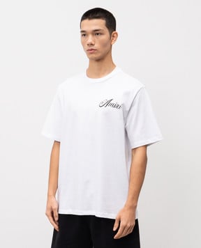 AMIRI Біла футболка з принтом логотипа AMTOJR1010m