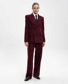 Max & Co Бордовые брюки ON THE ROCK с шерстью ONTHEROCK