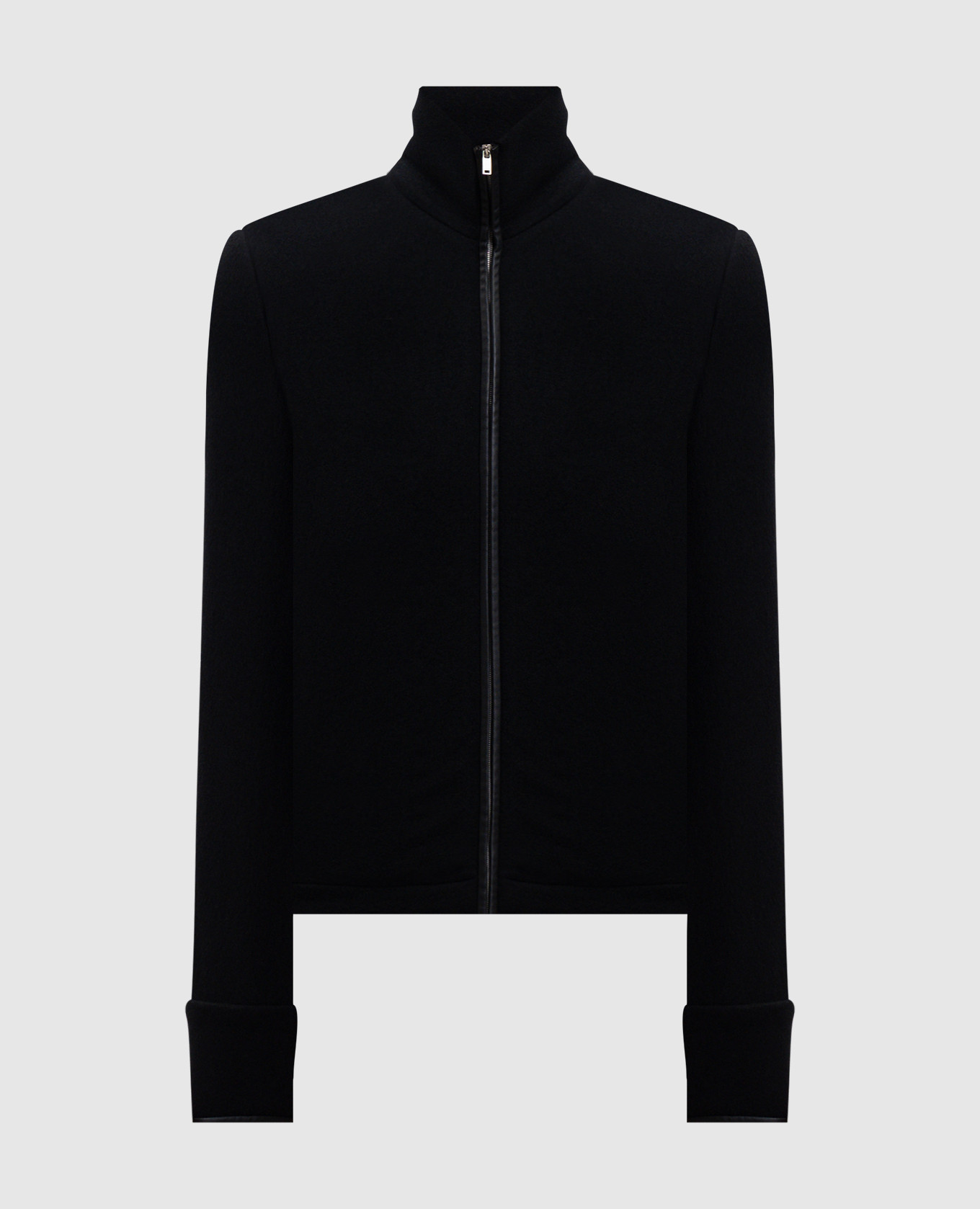 Чорна куртка з вовни