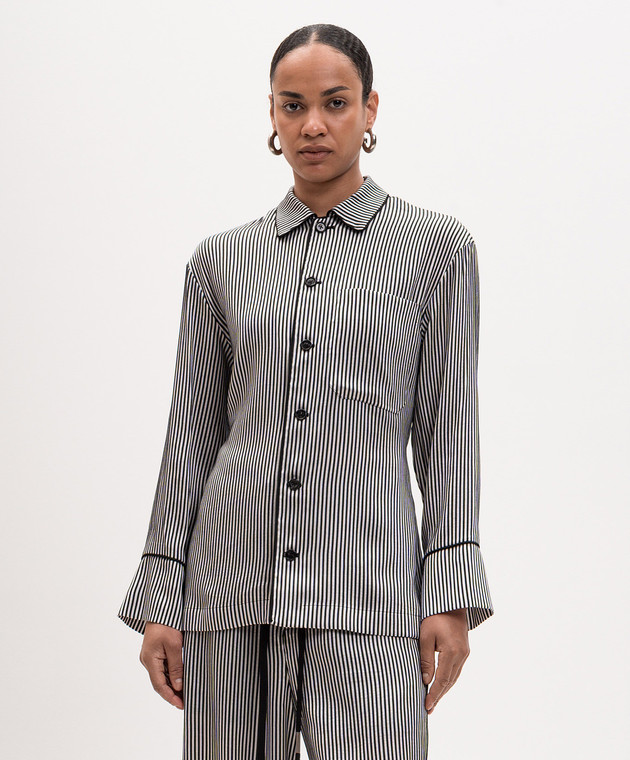 Ann Demeulemeester Рубашка Coby в полоску в пижамной силе B0014007FA737 изображение 3