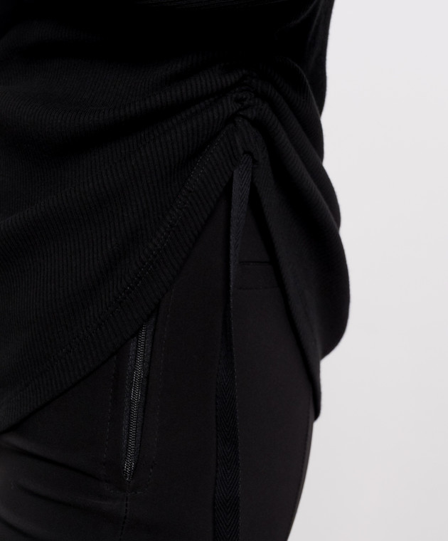 Ann Demeulemeester Черный лонгслив в рубчик B0014242FA659 изображение 5
