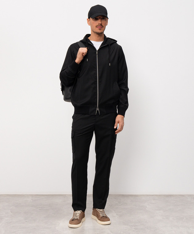 CAPOBIANCO Черный спортивный костюм из шерсти 20M414UN0020M810UN00 изображение 2