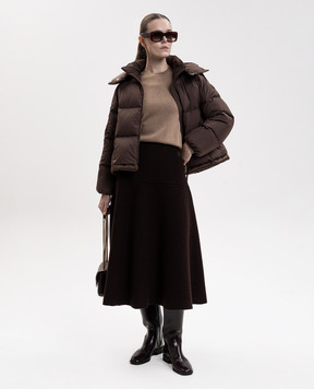 Moncler Коричневий пуховик Legerete L20931A00177597YW