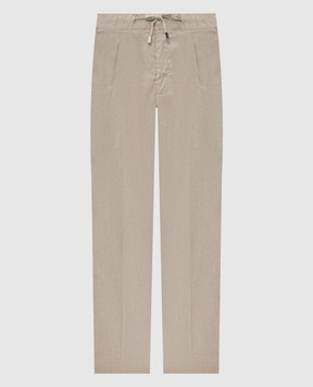 Enrico Mandelli Зеленые брюки с льном GYM02B5654018