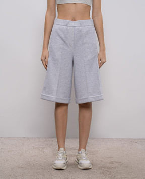 Peserico Серые бермуды с отворотами A04118J007449