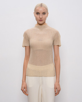 Momoni Бежевий топ MIRADA з люрексом MOKN031MO37