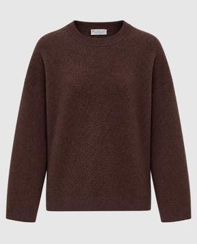 Brunello Cucinelli Бордовый свитер с люрексом M1E224720