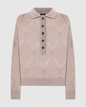 Kiton Бежевый джемпер из кашемира и шелка D6271230179