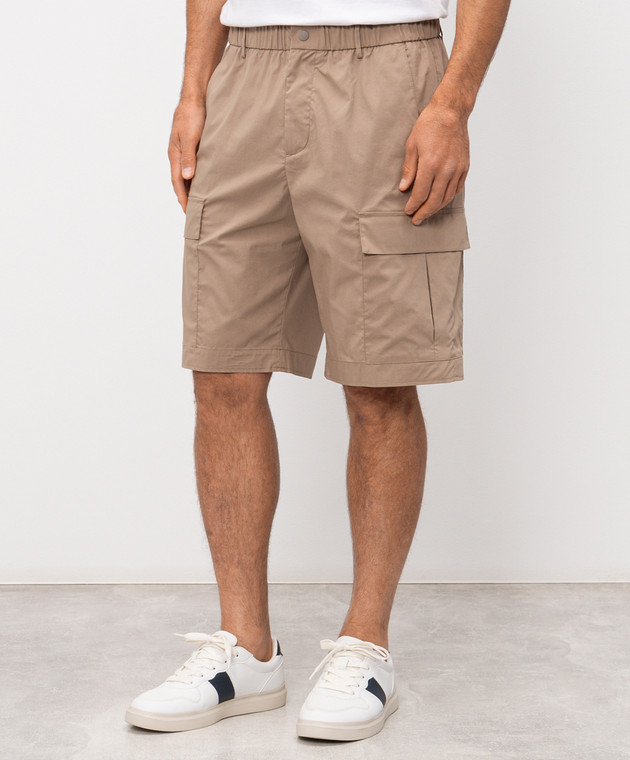 Peserico Коричневые шорты карго R5423100029 изображение 2