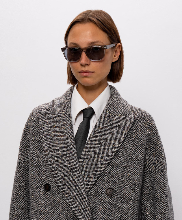 Brunello Cucinelli Серые очки с гравировкой логотипа MOCMULTS52 изображение 2