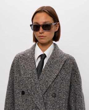 Brunello Cucinelli Серые очки с гравировкой логотипа MOCMULTS52