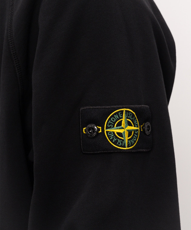 Stone Island Чорний світшот з патчем логотипа L2S156100008S0051 зображення 5