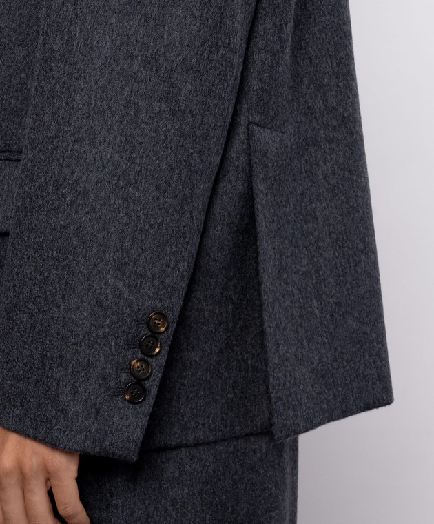 Brunello Cucinelli Сірий жакет з вовни MG5497204P зображення 5