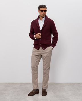 Brunello Cucinelli Бордовий кардиган MNI709706