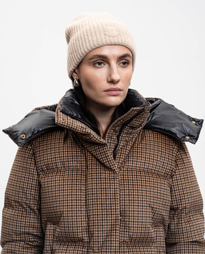 Moncler Бежевая шапка из кашемира K20933B00031M1223