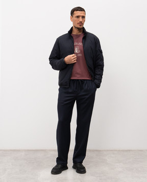 Moncler Бордова футболка з принтом логотипа L10918C0001389BAL